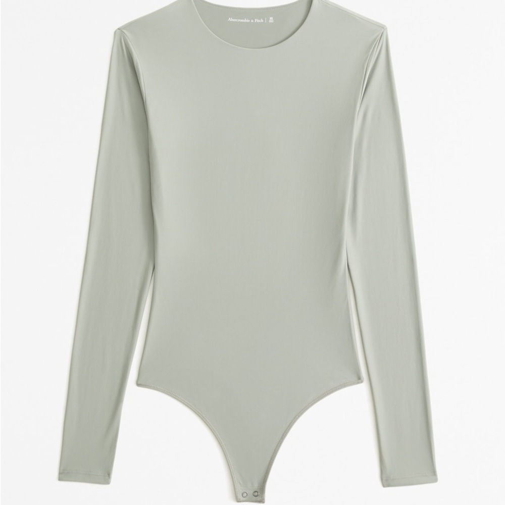 Abercrombie & Fitch Green Long Sleeve Bodysuit Large